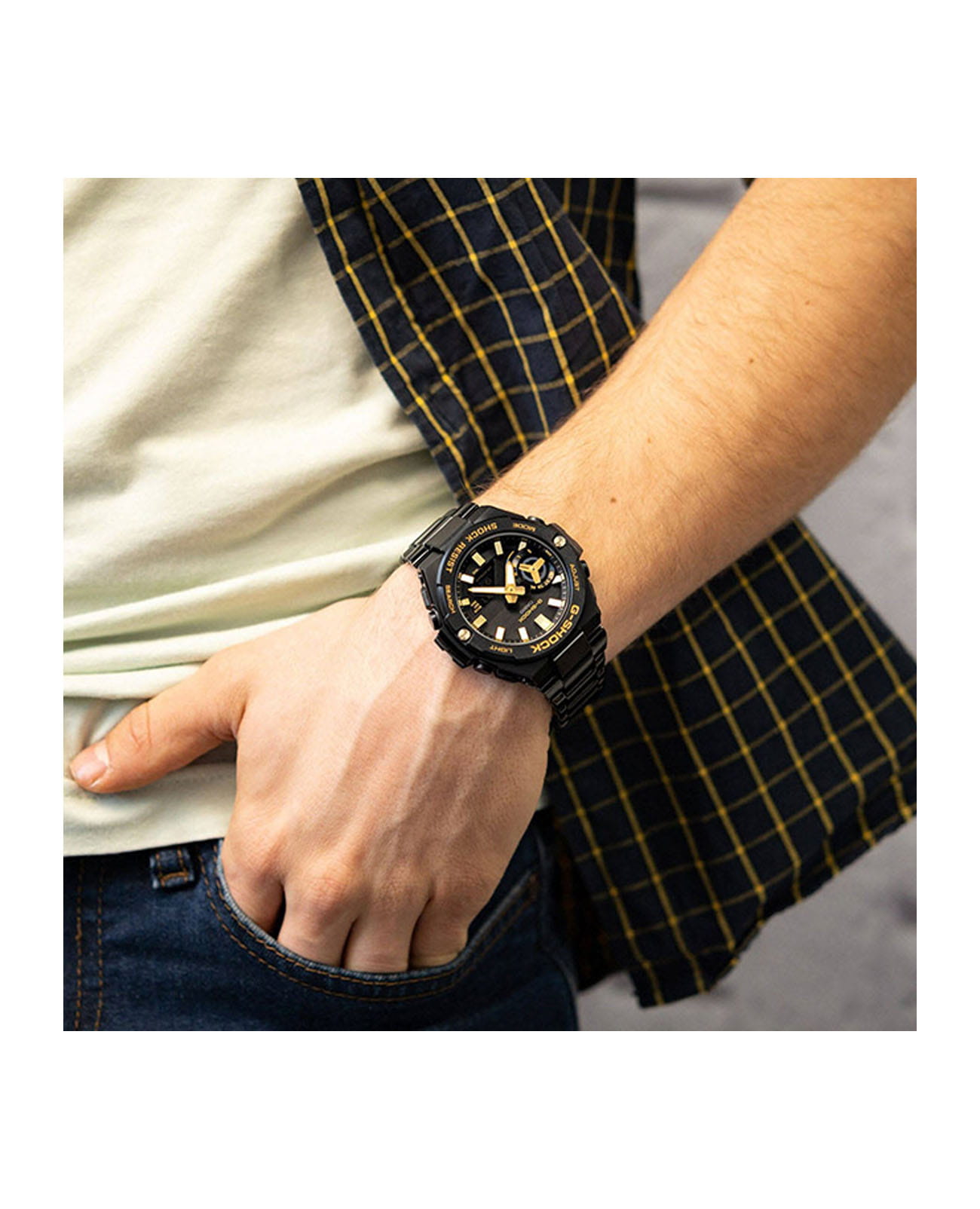 Casio Casio G-Shock GST-B500BD-1A9DR (GST-B500BD-1A9) GST G-Steel, наручные мужские часы фото под углом