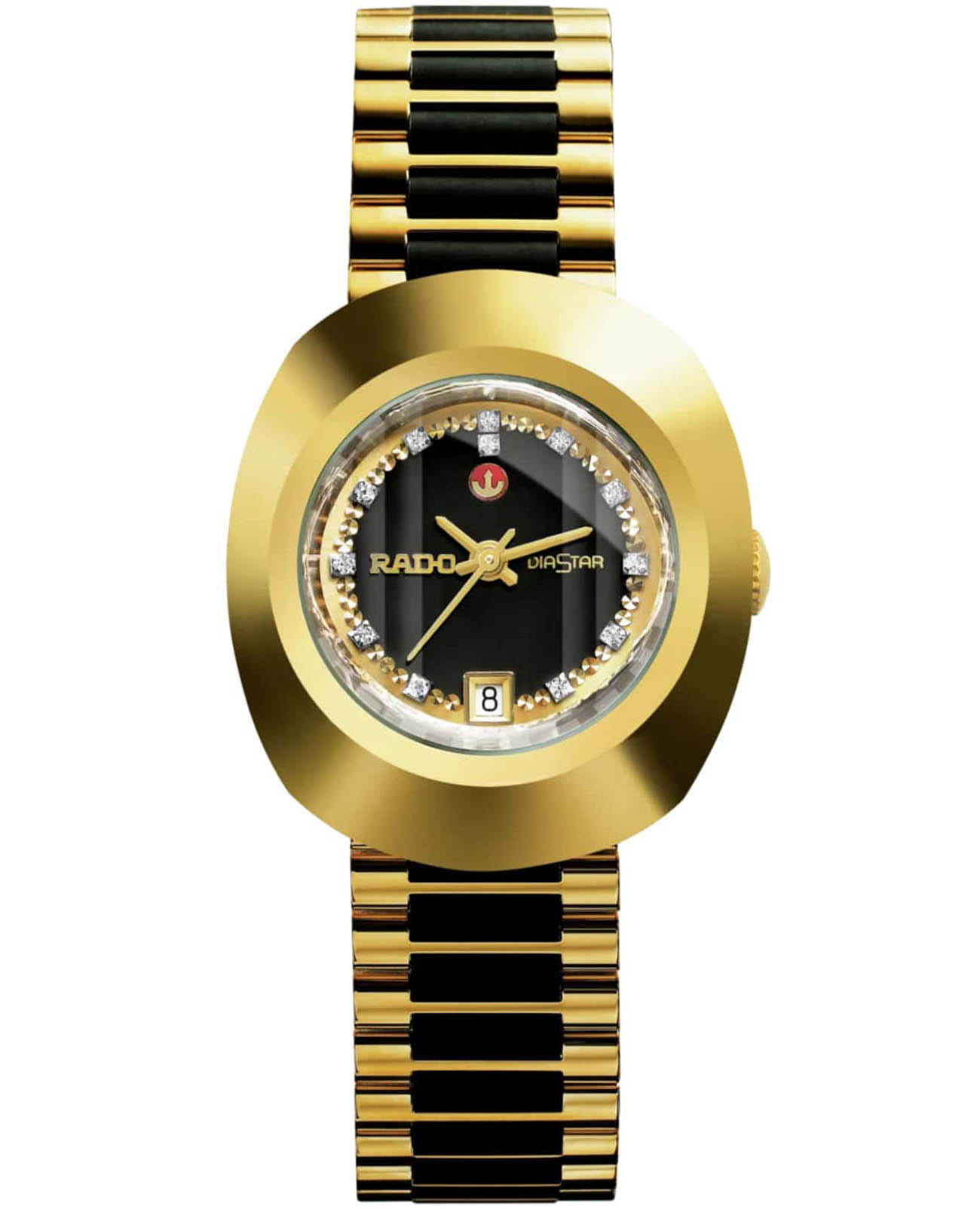 Rado Rado The Original Automatic R12416514 Automatic R12416514 механические женские часы цветной циферблат, браслет нержавеющая сталь с pvd-покрытием — вид спереди