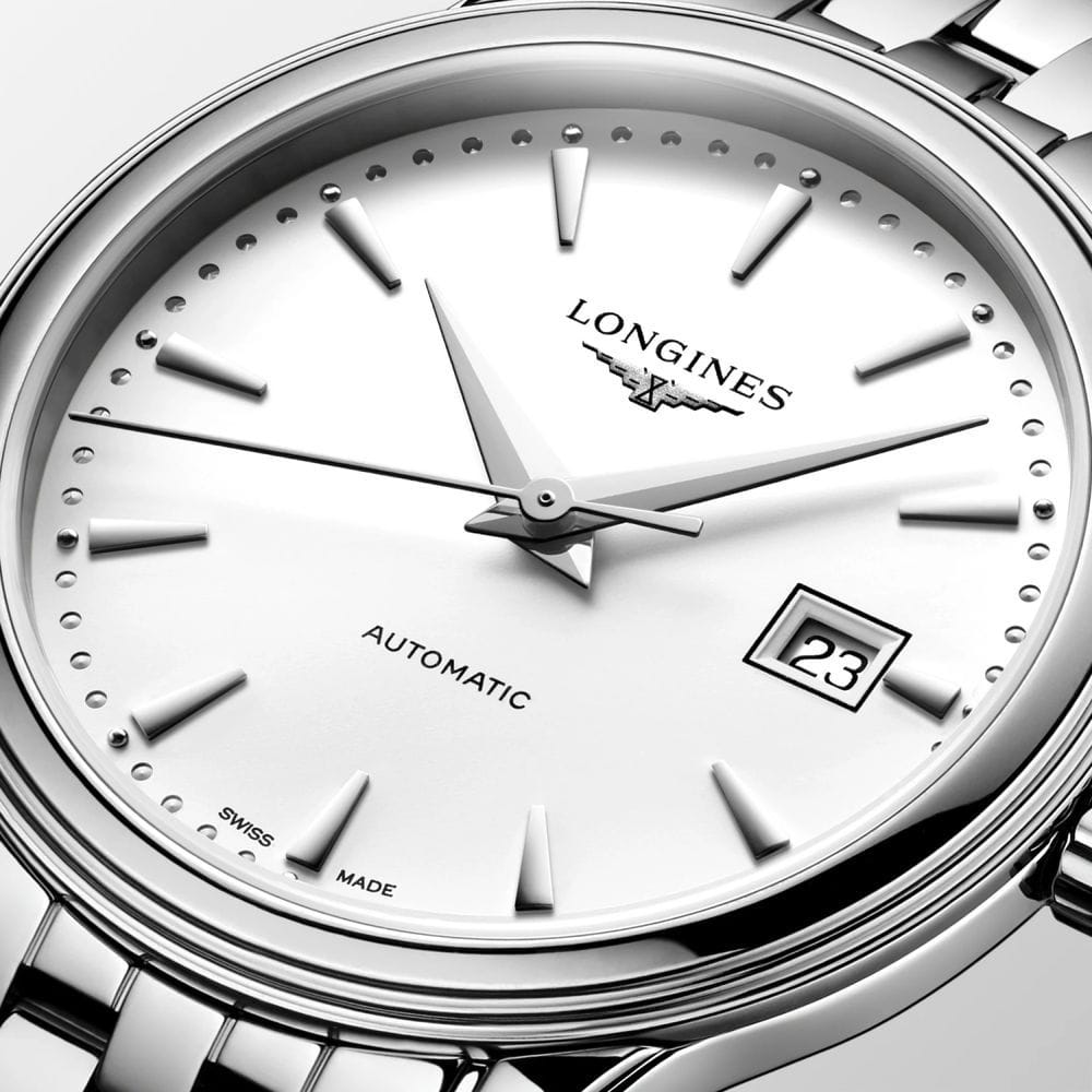 Longines Longines Flagship L4.374.4.18.6 женские часы белый циферблат на запястье