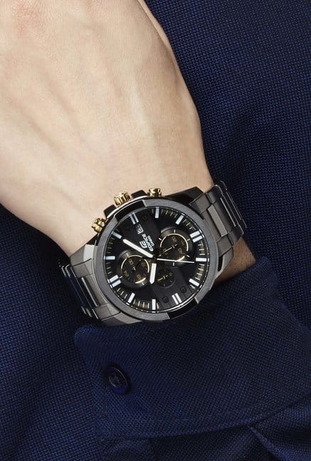 Casio Casio Edifice EFR-543BK-1A9 EFR, наручные мужские часы фото под углом