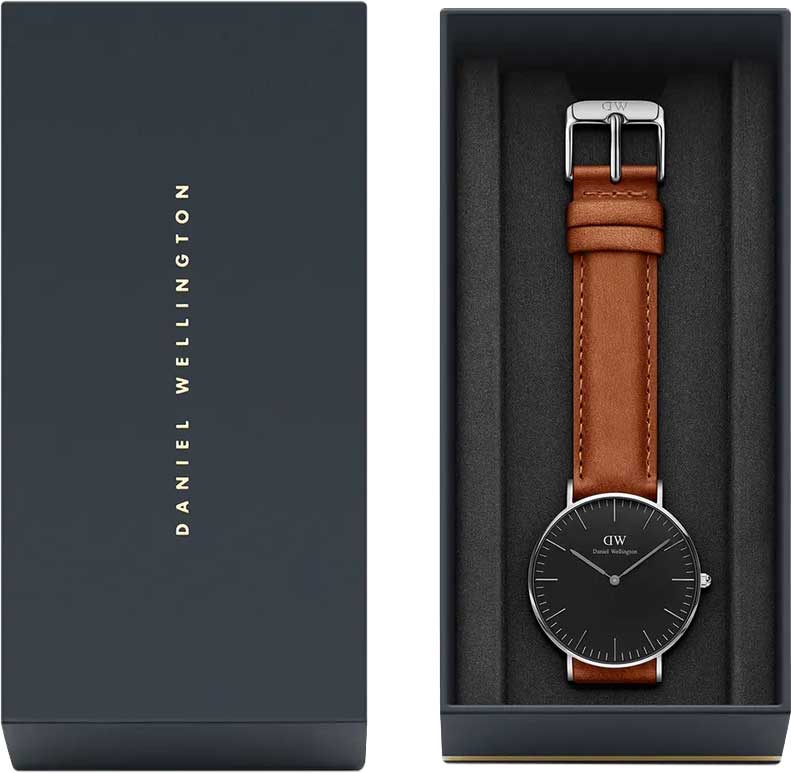 Daniel Wellington Daniel Wellington Classic Durham DW00100144 кварцевые женские часы часы крупный план черный циферблата