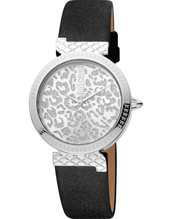 Just Cavalli Just Cavalli Animalier JC1L092L0015  JC1L092L0015 кварцевые женские часы серебристый циферблат, браслет кожаный — вид спереди