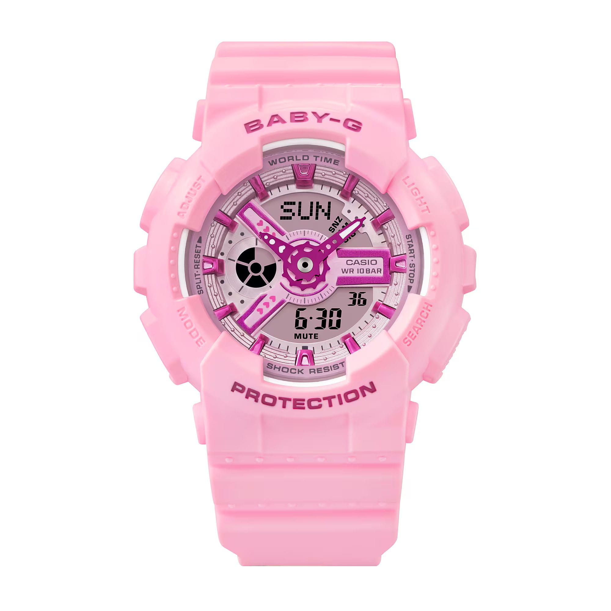 Casio Casio Baby-G BA-110YK-4A, baby-g япония женские часы на браслете пластик боковой вид
