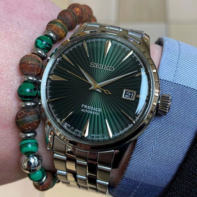 Seiko Seiko Presage SRPE15J1 - наручные мужские часы наручные часы в перспективе зеленый циферблат