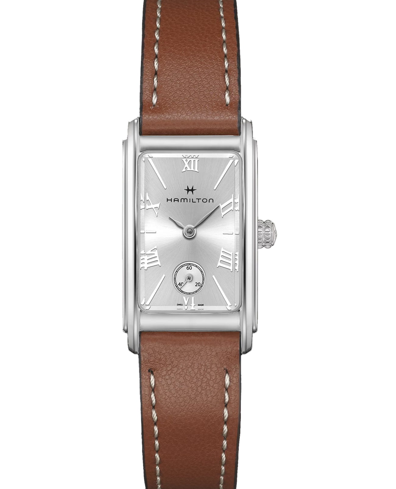 Hamilton Hamilton American Classic Ardmore Quartz H11221550  H11221550 кварцевые женские часы серебристый циферблат, браслет кожаный — вид спереди