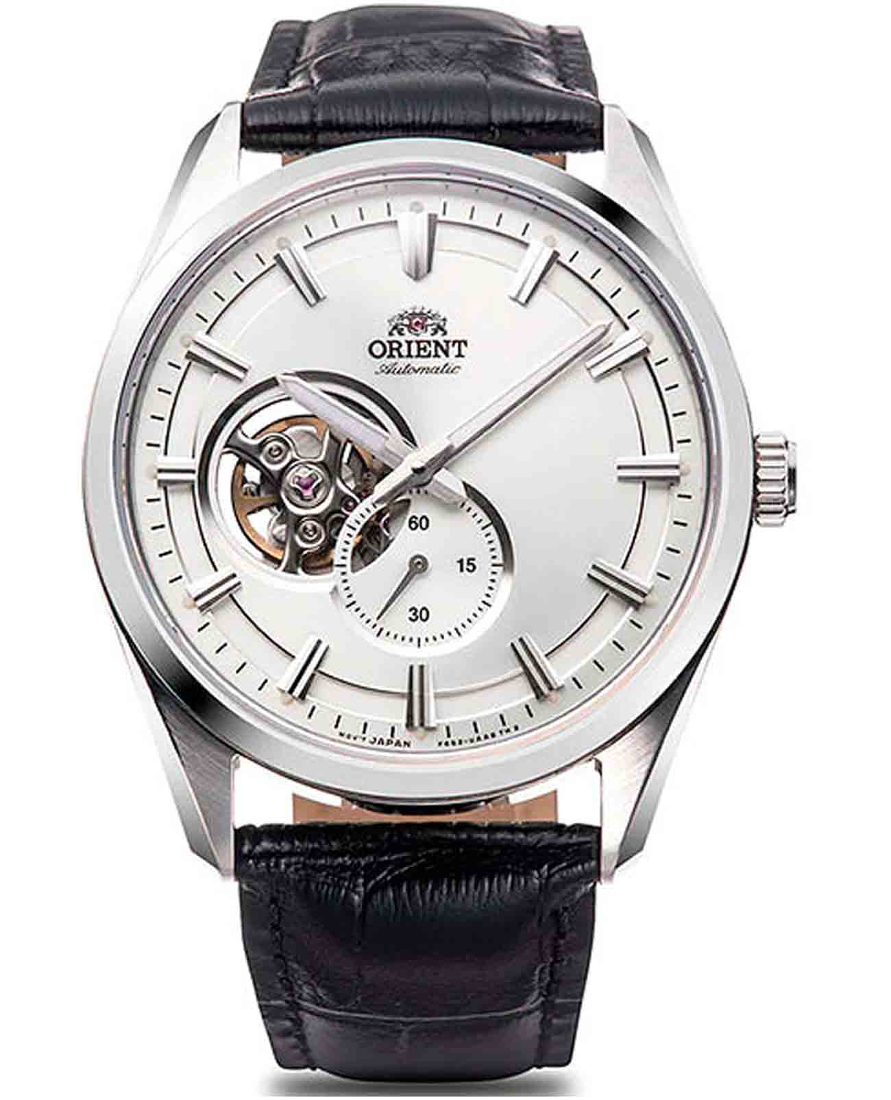 Orient Orient Contemporary RA-AR0003S (RN-AR0003S)  RA-AR0003S механические мужские часы серебристый циферблат, браслет кожаный — вид спереди