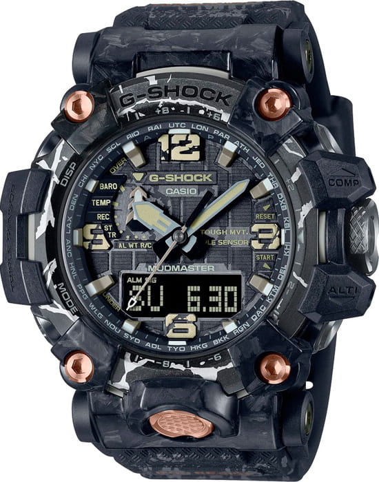 Casio Casio G-Shock GWG-2000CR-1ADR (GWG-2000CR-1A) Mudmaster GWG-2000CR-1A электронные мужские часы черный циферблат, браслет пластик — вид спереди