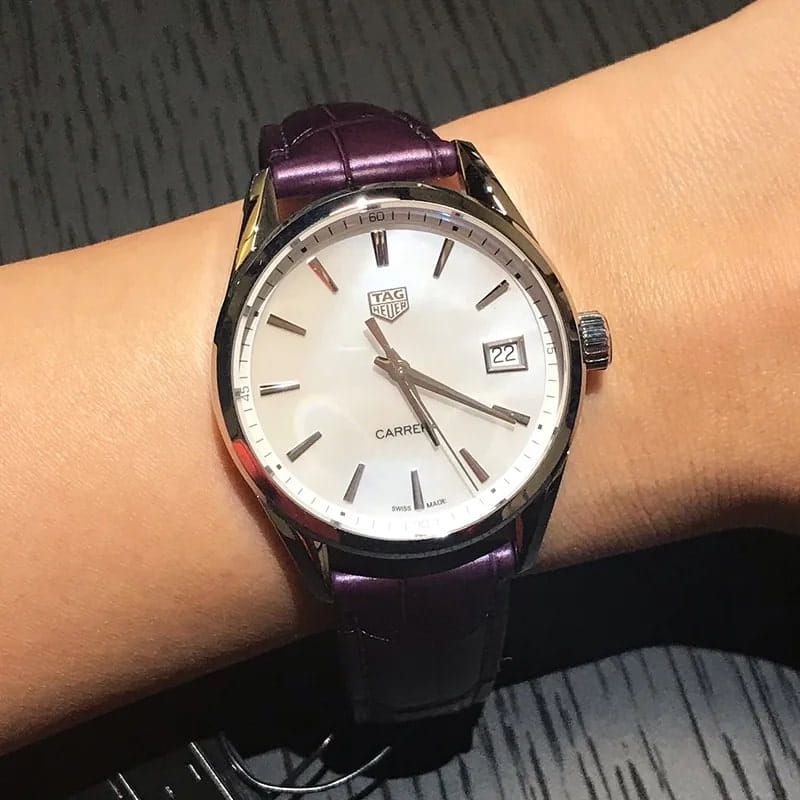 TAG Heuer TAG Heuer Carrera Lady WBK1311.FC8261, carrera швейцария женские часы на браслете кожаный боковой вид