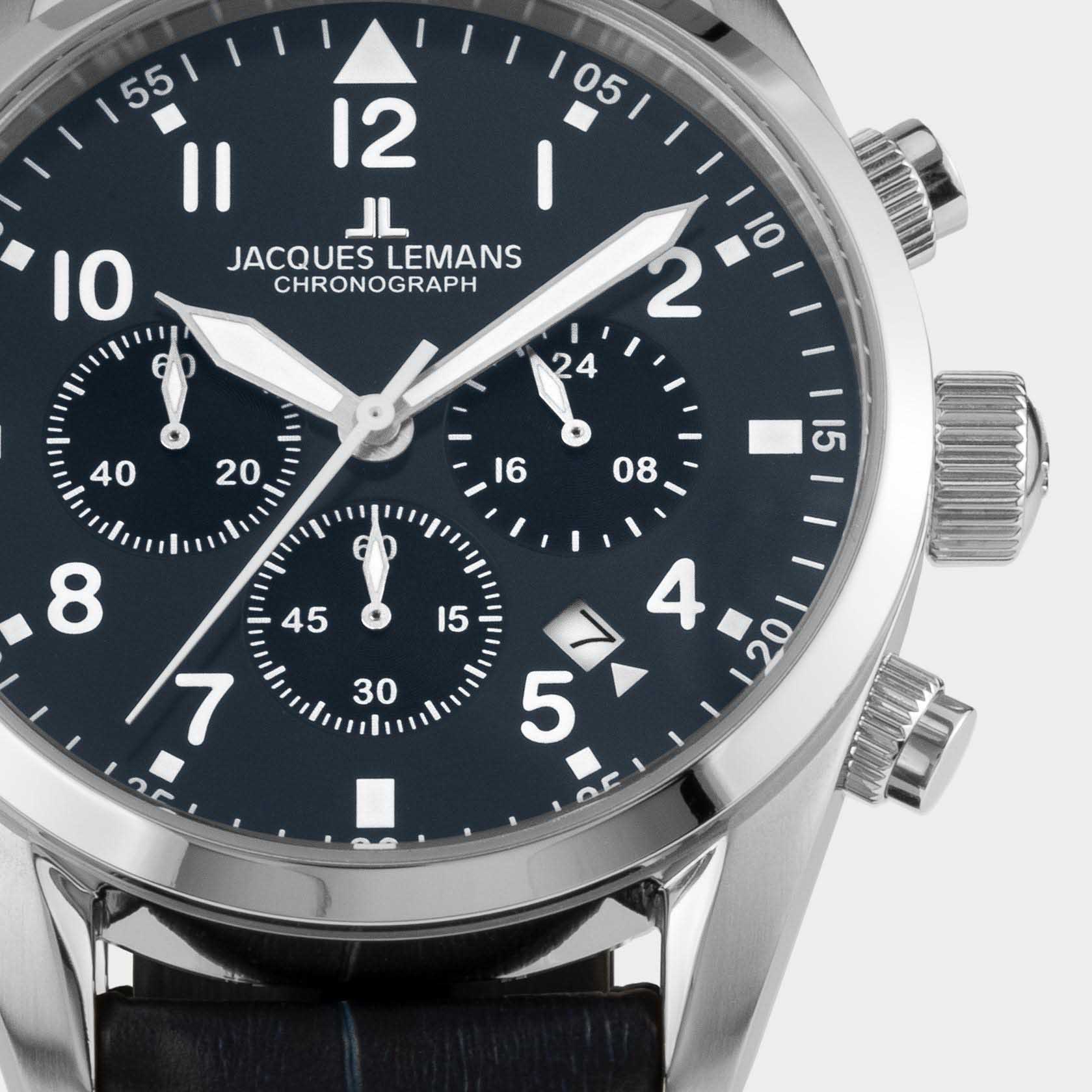 Jacques Lemans Jacques Lemans 42-2B , наручные мужские часы фото под углом