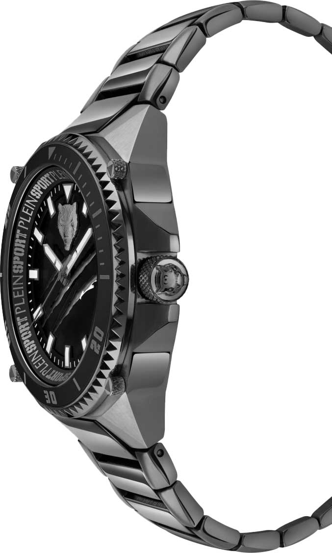 Plein Sport Plein Sport PS8BA1024,  германия мужские часы на браслете сталь с ip покрытием боковой вид