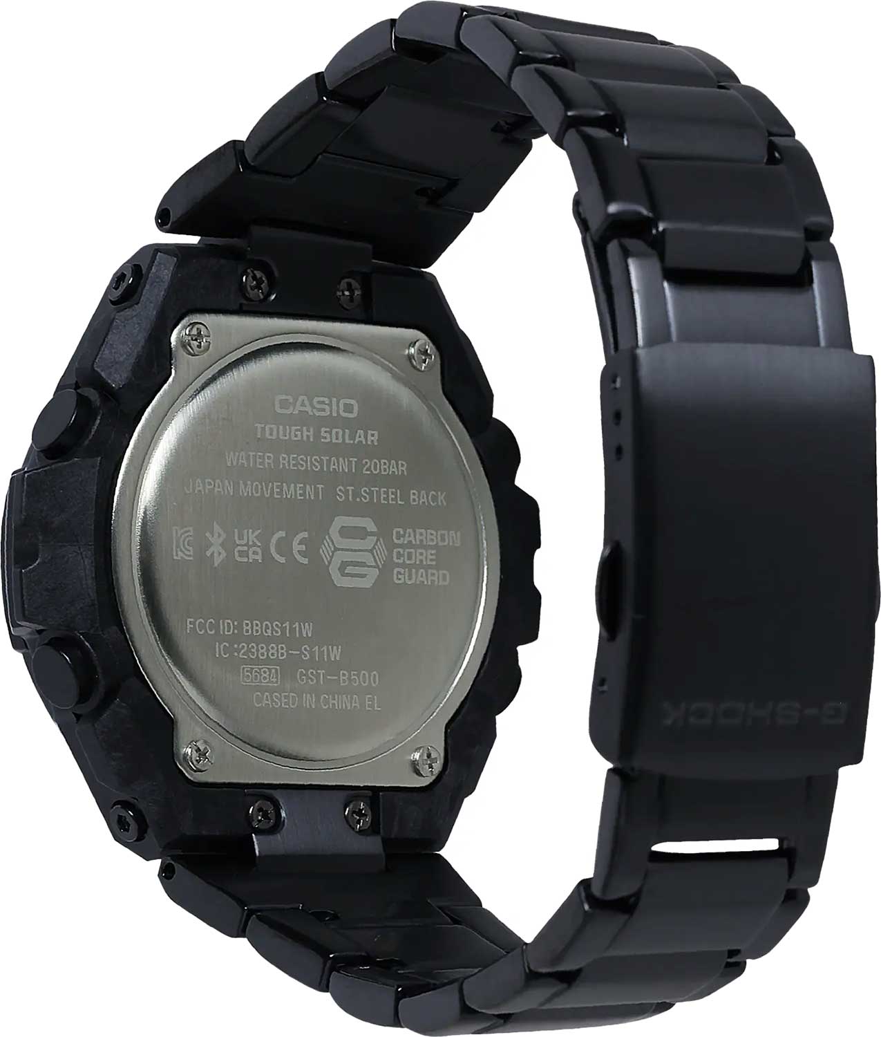 Casio Casio G-Shock GST-B500BD-1A9DR (GST-B500BD-1A9), g-shock япония мужские часы на браслете сталь с ip покрытием боковой вид