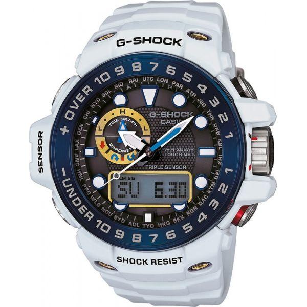 Casio Casio G-Shock GWN-1000E-8A  GWN-1000E-8A электронные мужские часы черный циферблат, браслет силикон — вид спереди
