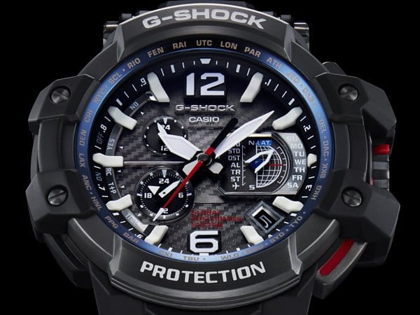 Casio Casio G-Shock GPW-1000-1A, g-shock япония мужские часы на браслете силикон боковой вид