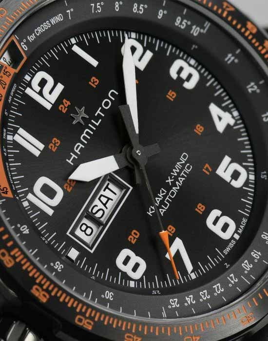Hamilton Hamilton Khaki Aviation X-Wind Day Date Auto Chrono H77785733, khaki aviation швейцария мужские часы на браслете кожаный боковой вид