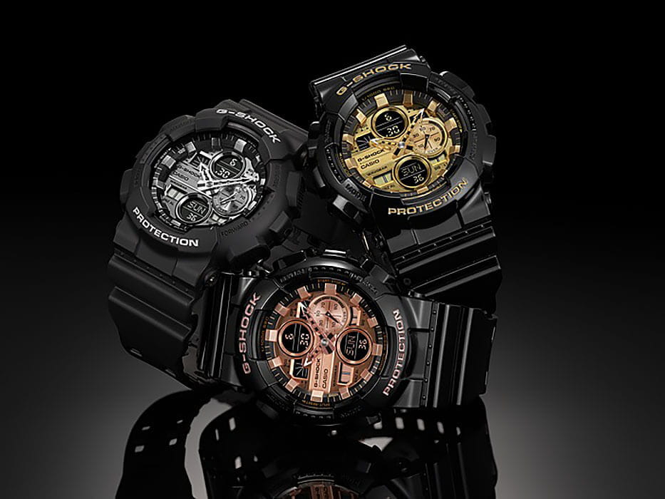 Casio Casio G-Shock GA-140GM-1A1 GA, наручные мужские часы фото под углом