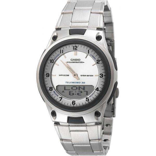 Casio Casio Collection AW-80D-7A  AW-80D-7A автокварц (кинетик) мужские часы  циферблат, браслет нержавеющая сталь — вид спереди