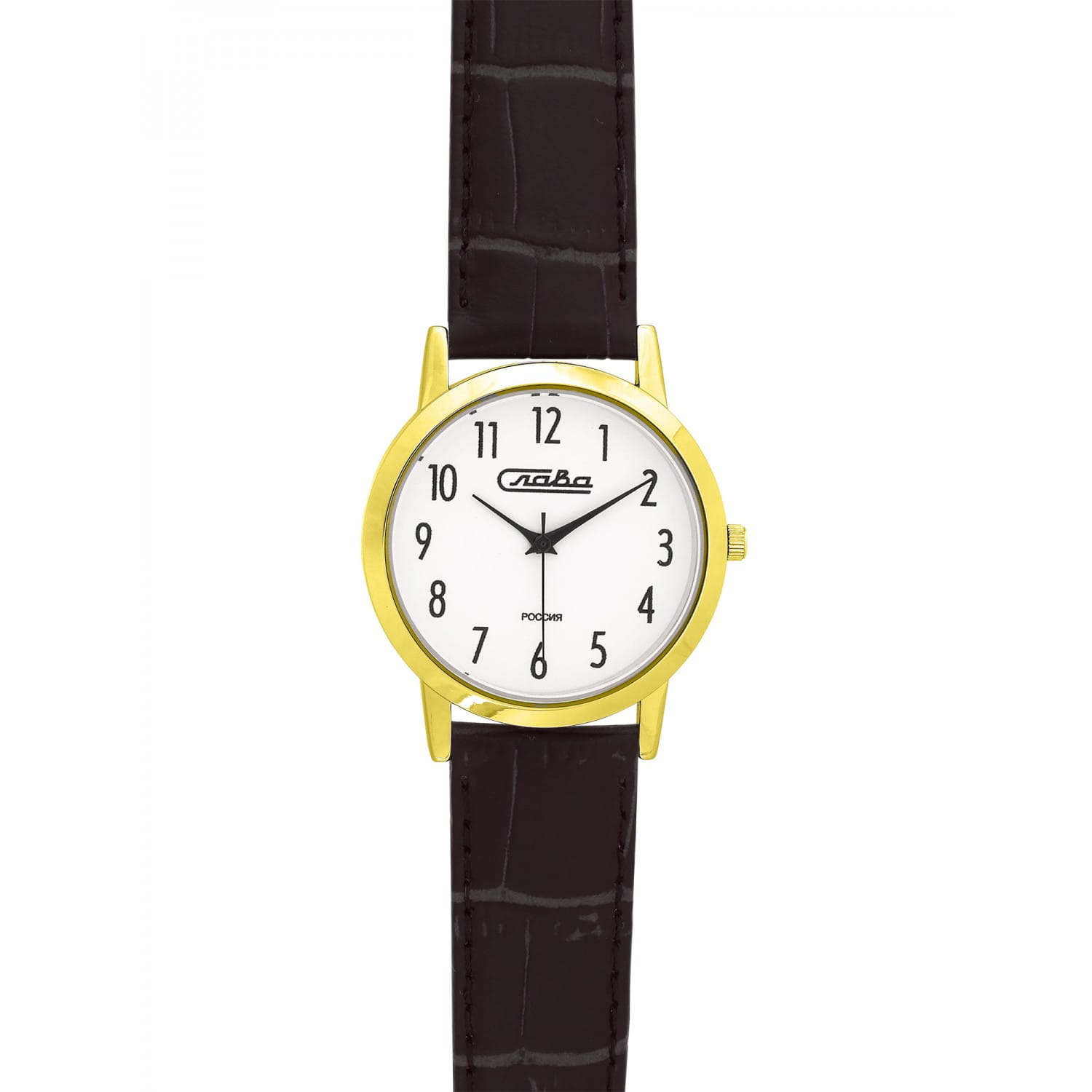 Слава Слава Традиция 1039871/300-GL20,  россия мужские часы на браслете кожаный боковой вид