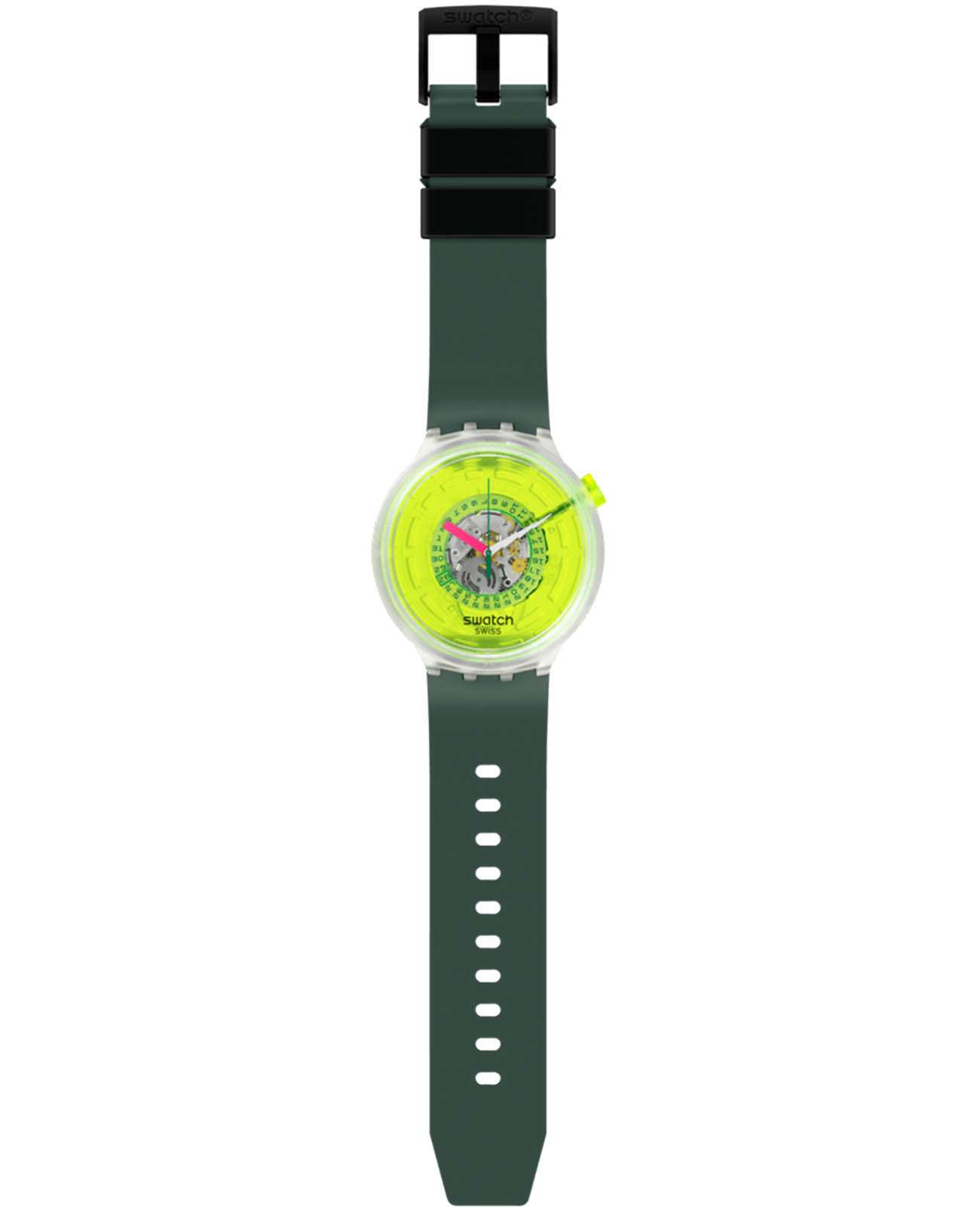 Swatch Swatch Big Bold Biosourced Lacquered SB05K400, big bold швейцария мужские часы на браслете биоматериал боковой вид