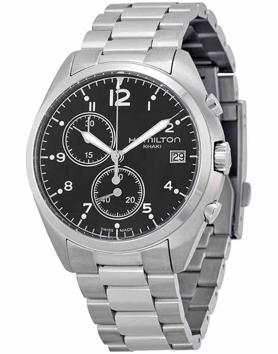 Hamilton Hamilton Khaki Aviation Pilot Pioneer Chrono H76512133  - задняя крышка сталь корпуса, швейцария часы
