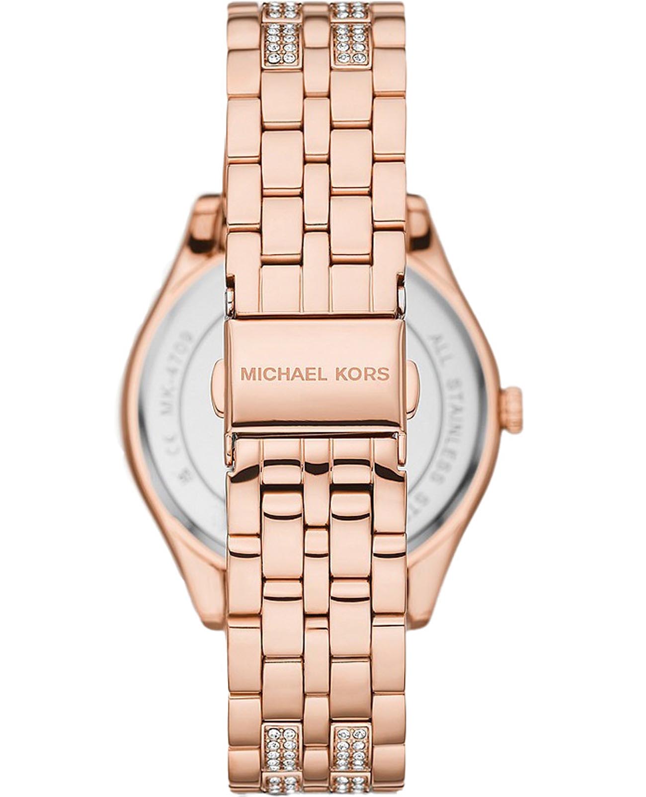 Michael Kors Michael Kors Harlowe MK4710,  сша женские часы на браслете нержавеющая сталь с pvd-покрытием боковой вид