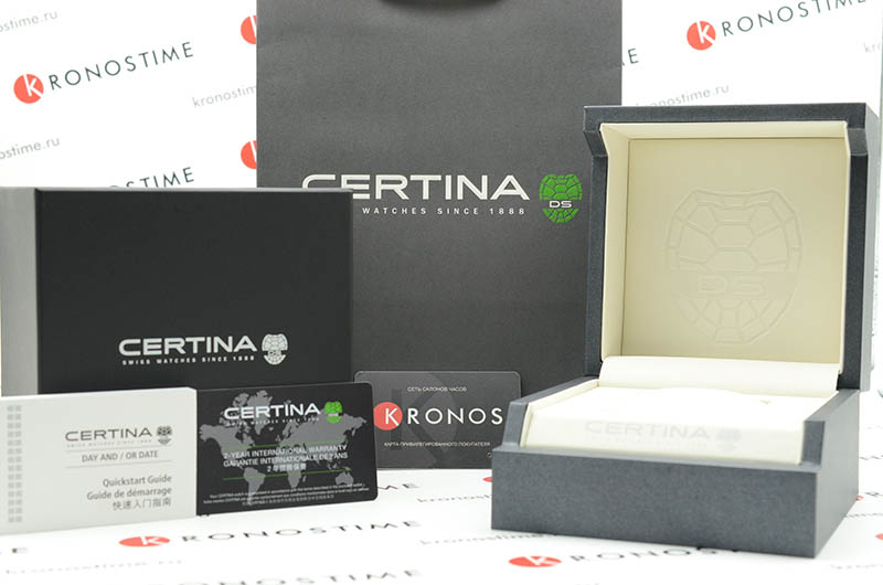 Оригинальные часы Certina Certina C006.414.16.031.00 механические калибр механизма eta 7750 общий вид