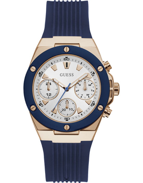 Guess GUESS GW0030L5  GW0030L5 кварцевые женские часы белый циферблат, браслет силикон — вид спереди