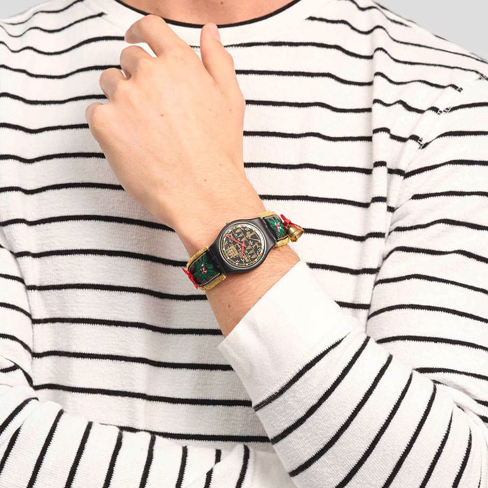 Оригинальные часы Swatch Swatch Gent Biosourced Standard SO28B115 кварцевые калибр механизма  общий вид