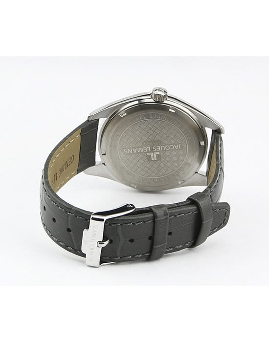 Jacques Lemans Jacques Lemans 1-1859A,  австрия мужские часы на браслете кожаный боковой вид