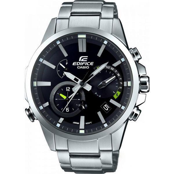 Casio Casio Edifice EQB-700D-1A EQB EQB-700D-1A автокварц (кинетик) мужские часы черный циферблат, браслет нержавеющая сталь — вид спереди