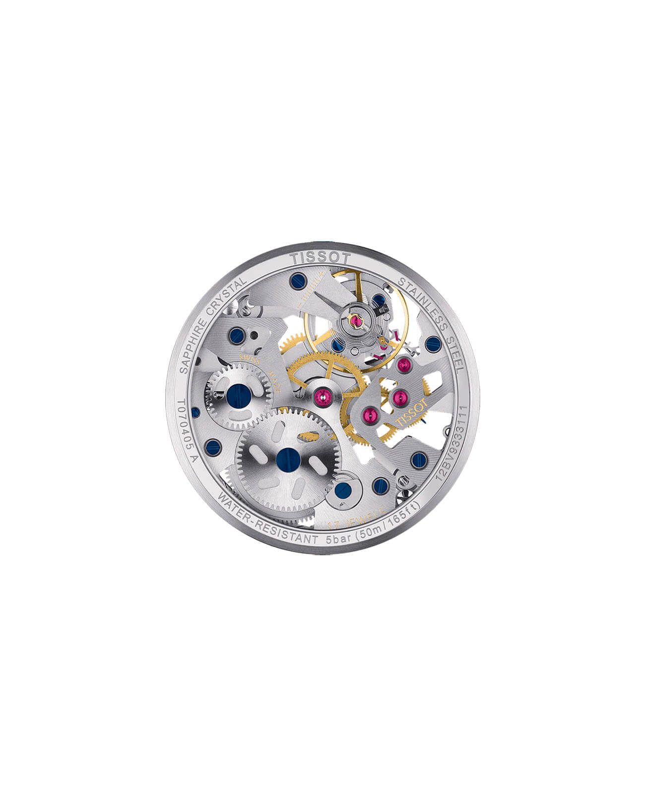 Tissot Tissot T-Complication Squelette Mechanical T070.405.16.411.00 мужские часы серебристый циферблат на запястье
