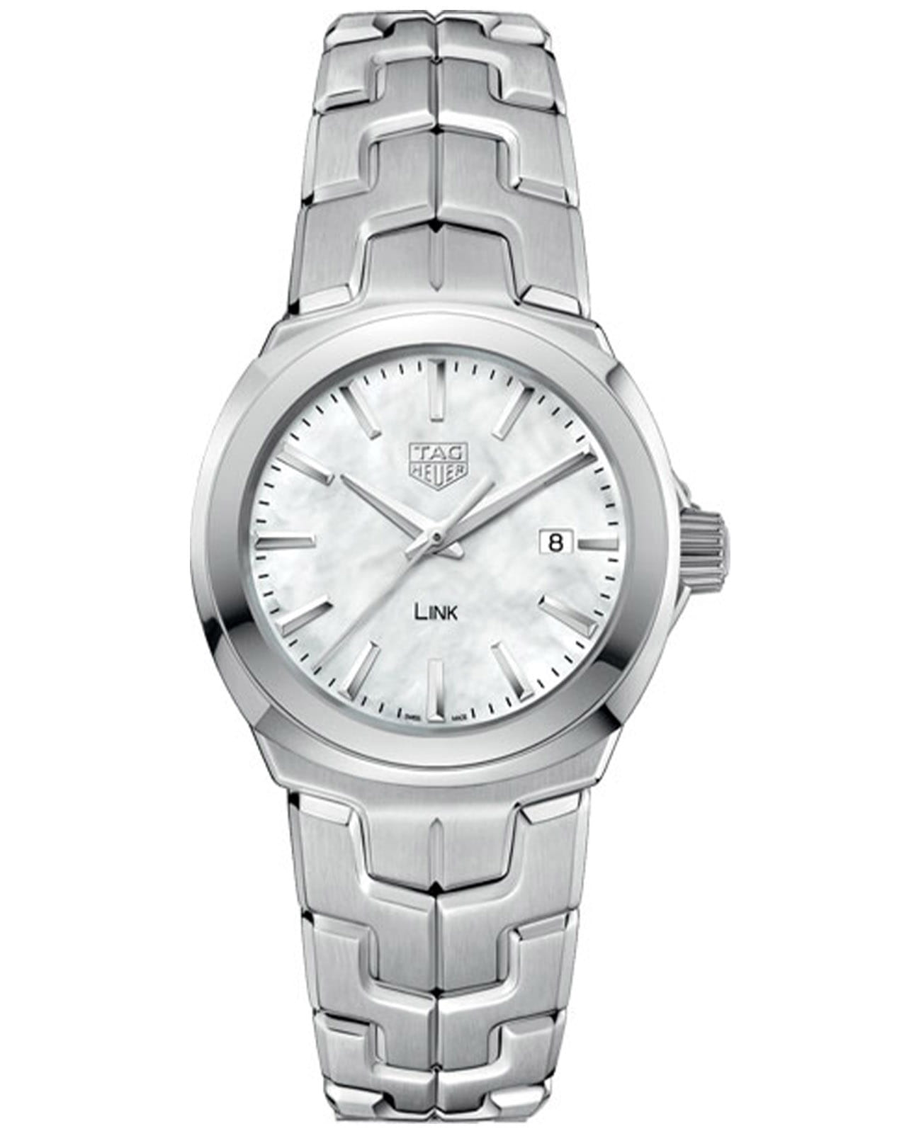 TAG Heuer TAG Heuer Link WBC1310.BA0600  WBC1310.BA0600 кварцевые женские часы перламутровый циферблат, браслет нержавеющая сталь — вид спереди