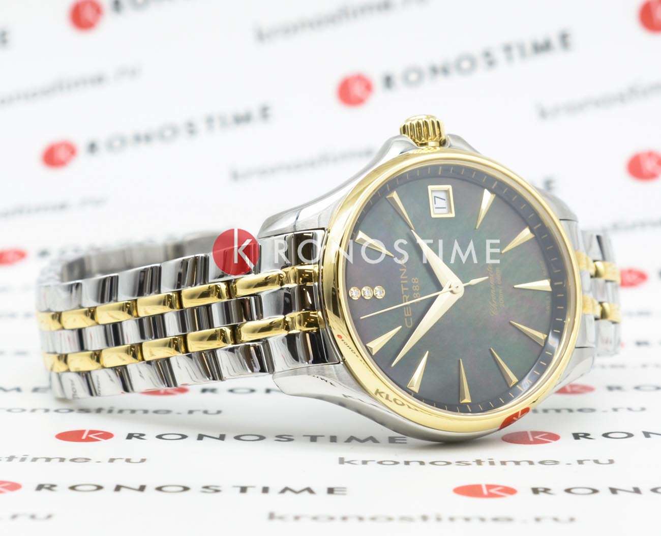 Оригинальные часы Certina Certina DS Action Lady Diamonds C032.051.22.126.01 кварцевые калибр механизма eta f06.412 общий вид