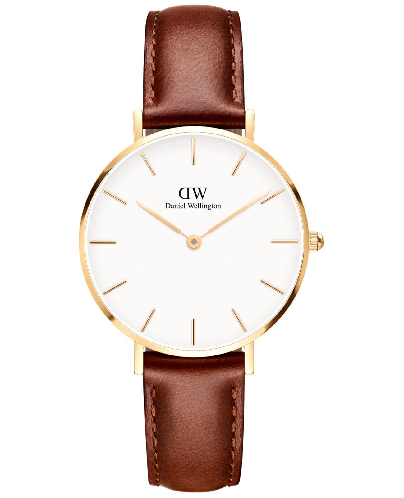 Daniel Wellington Daniel Wellington Petite St Mawes DW00100550  DW00100550 кварцевые женские часы белый циферблат, браслет кожаный — вид спереди