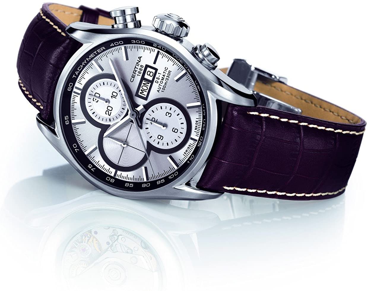 Certina Certina C006.414.16.031.00, ds podium швейцария мужские часы на браслете кожаный боковой вид