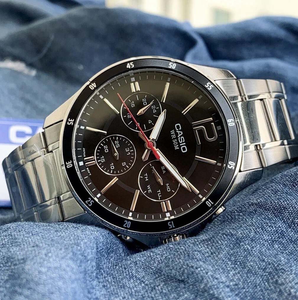 Casio Casio Collection MTP-1374D-1AVDF (MTP-1374D-1A) кварцевые часы с аксессуарами мужские часы модель MTP-1374D-1A