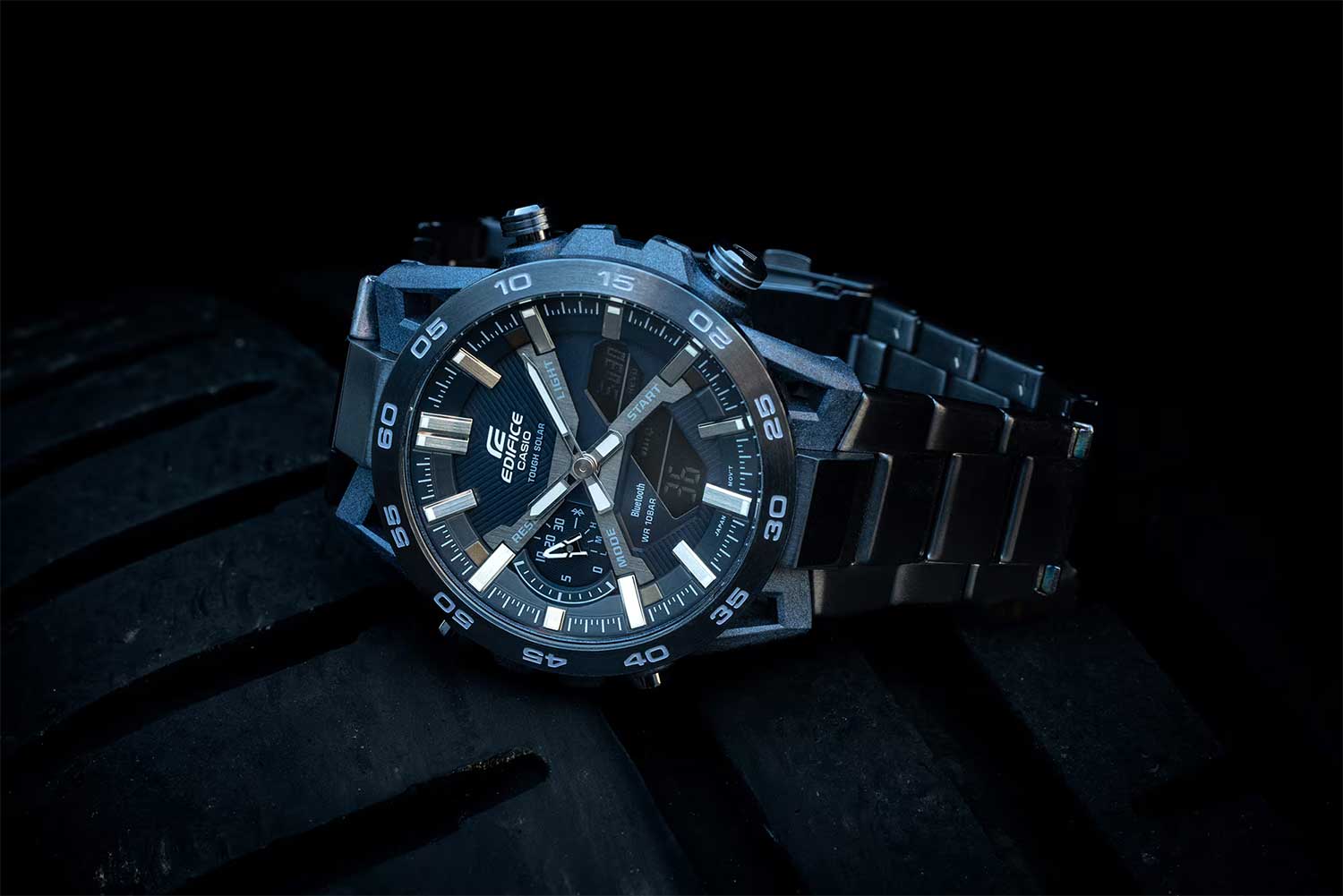 Casio Casio Edifice ECB-2000CB-2A мужские часы синий циферблат на запястье