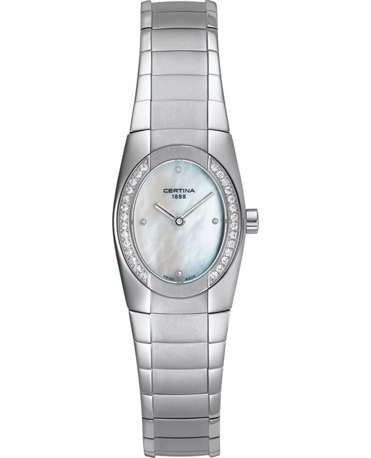 Certina Certina DS Lady Spel C322.7154.48.91  C32271544891 кварцевые женские часы перламутровый циферблат, браслет нержавеющая сталь — вид спереди