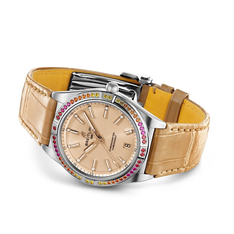 Breitling Breitling Chronomat Automatic 36 South Sea  A10380611A1P1, chronomat швейцария женские часы на браслете кожаный боковой вид