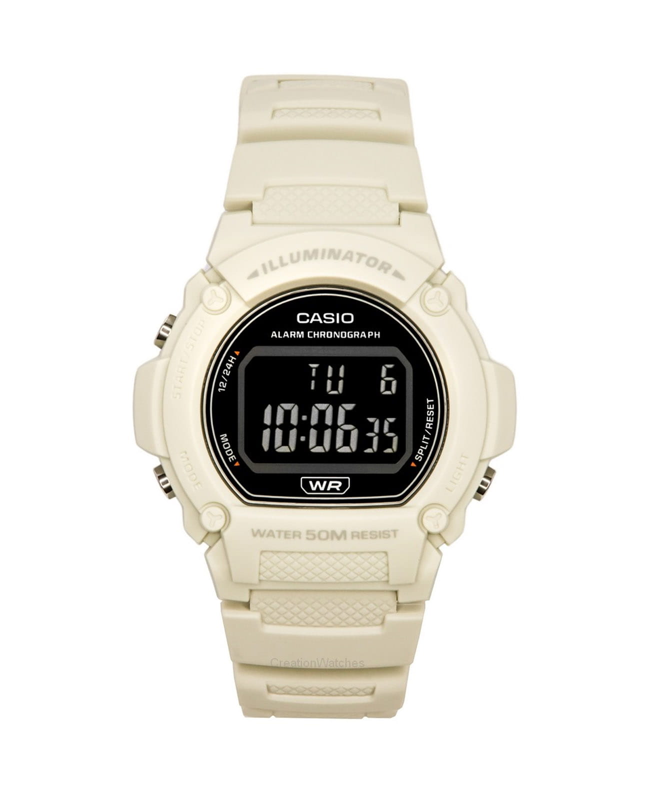 Casio Casio Collection W-219HC-8B, collection япония мужские часы на браслете пластик боковой вид