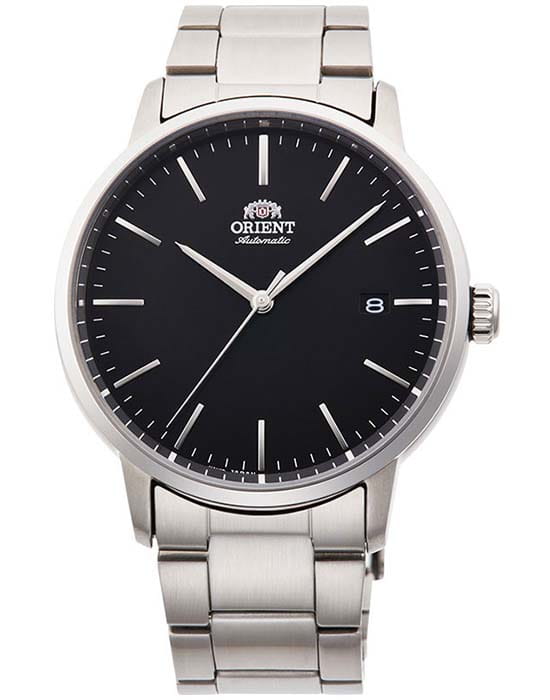 Orient Orient Contemporary RA-AC0E01B (RN-AC0E01B)  RA-AC0E01B механические мужские часы черный циферблат, браслет нержавеющая сталь — вид спереди