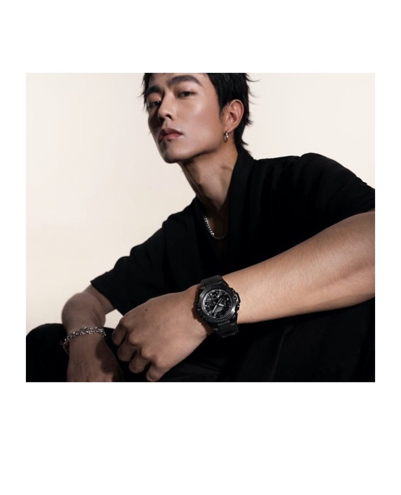 Casio Casio G-Shock GST-B400BB-1ADR (GST-B400BB-1A) GST G-Steel, наручные мужские часы фото под углом