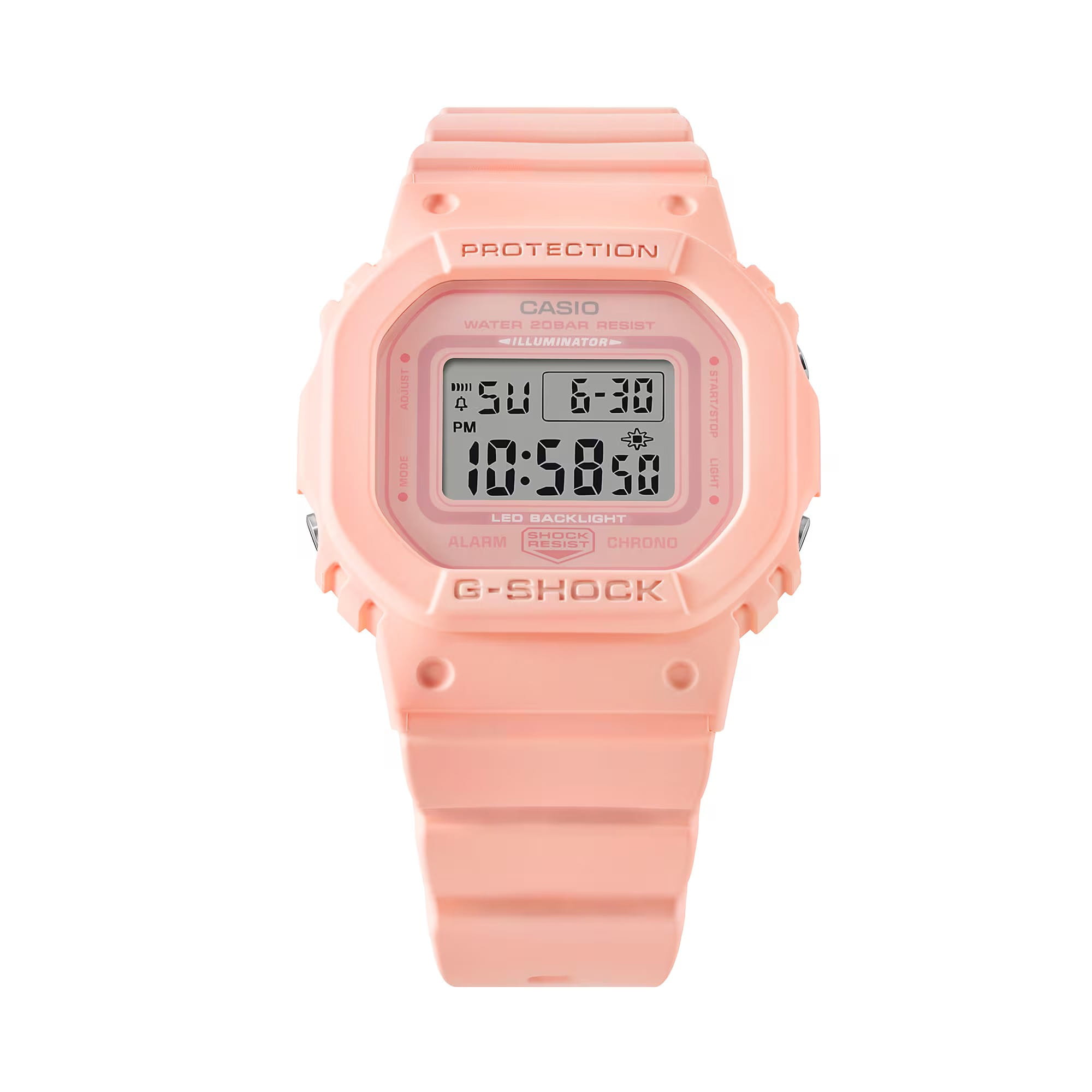 Casio Casio G-Shock GMD-S5600BA-4 электронные женские часы часы крупный план  циферблата