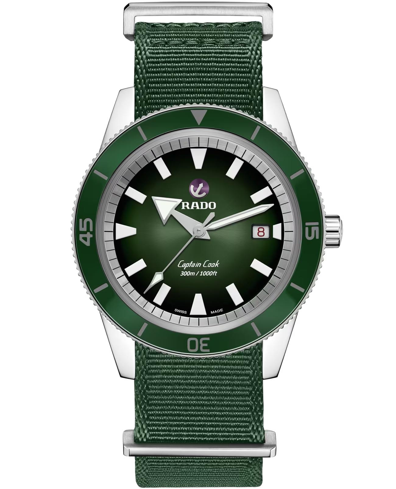 Rado Rado Captain Cook Automatic R32105319, captain cook швейцария мужские часы на браслете нержавеющая сталь боковой вид
