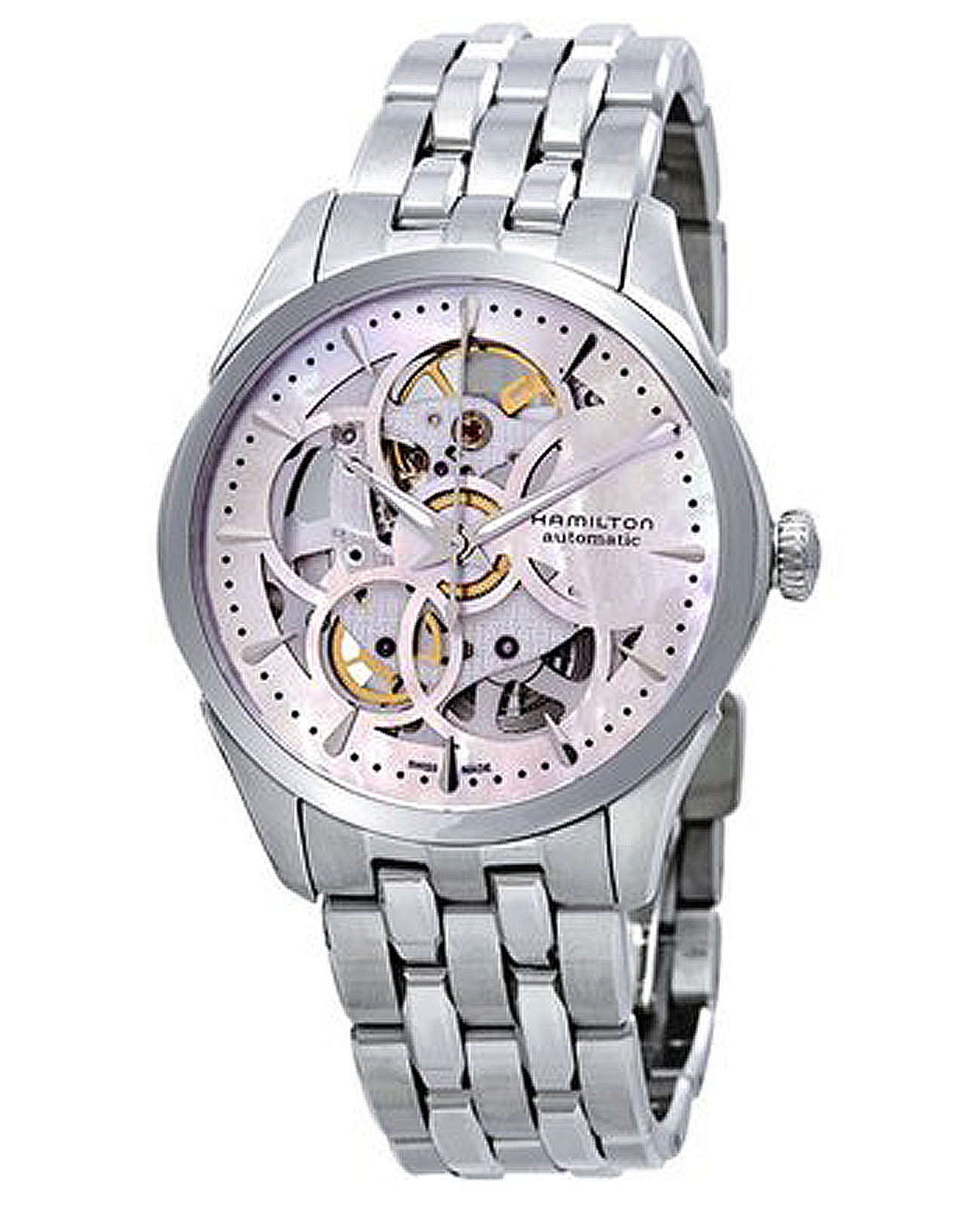 Hamilton Hamilton Jazzmaster Viewmatic Skeleton Lady Auto H32405171 , наручные женские часы фото под углом