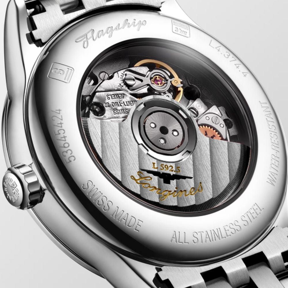 Longines Longines Flagship L4.374.4.97.6, flagship швейцария женские часы на браслете нержавеющая сталь боковой вид