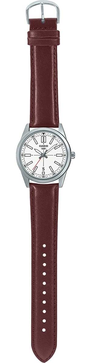 Casio Casio MTP-VD02L-7E кварцевые мужские часы часы крупный план белый циферблата