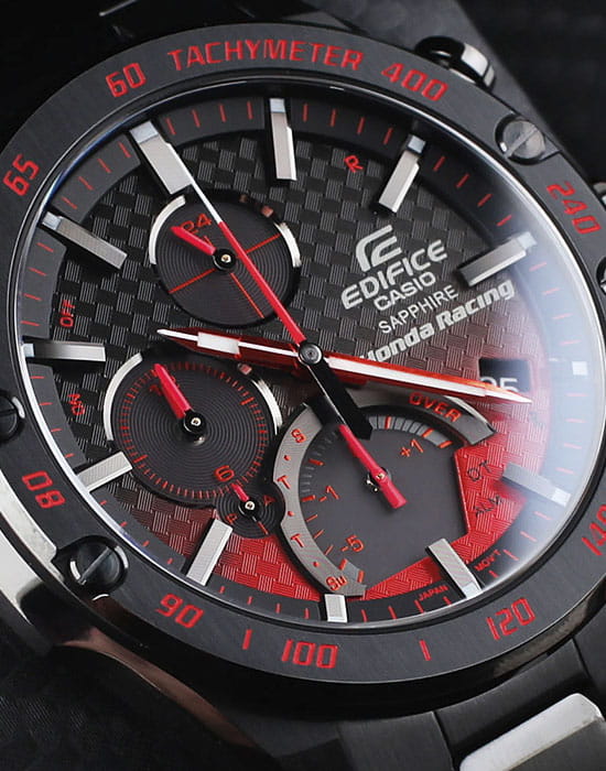 Casio Casio Edifice EQB-1000HR-1A, edifice япония мужские часы на браслете сталь с ip покрытием боковой вид