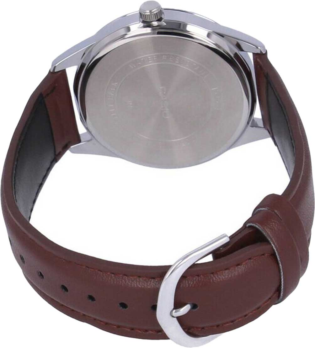 Casio Casio Collection MTP-V005L-7B4UDF (MTP-V005L-7B4), collection япония мужские часы на браслете кожаный боковой вид