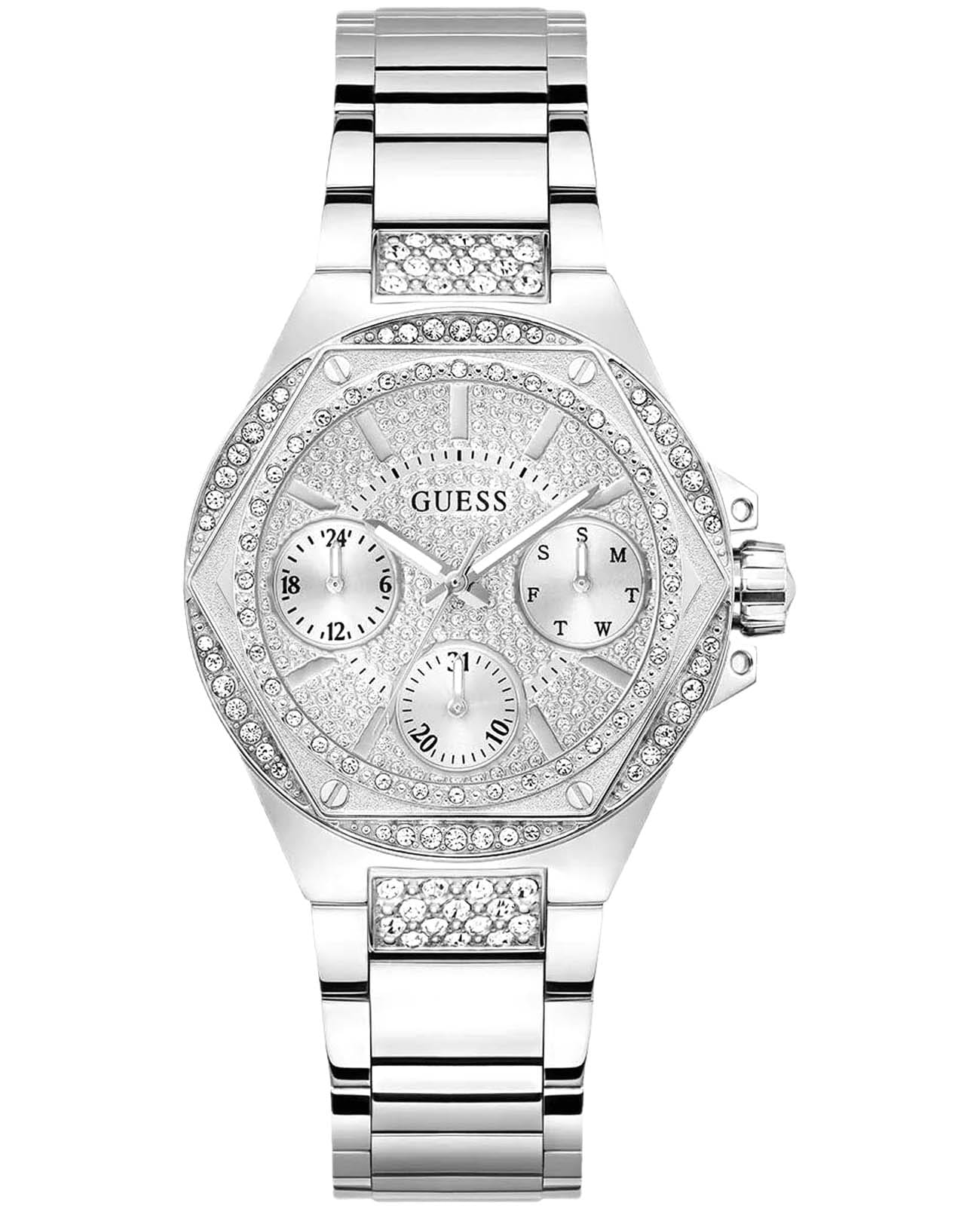 Guess Guess Sport Envy GW0878L1  GW0878L1 кварцевые женские часы серебристый циферблат, браслет нержавеющая сталь — вид спереди