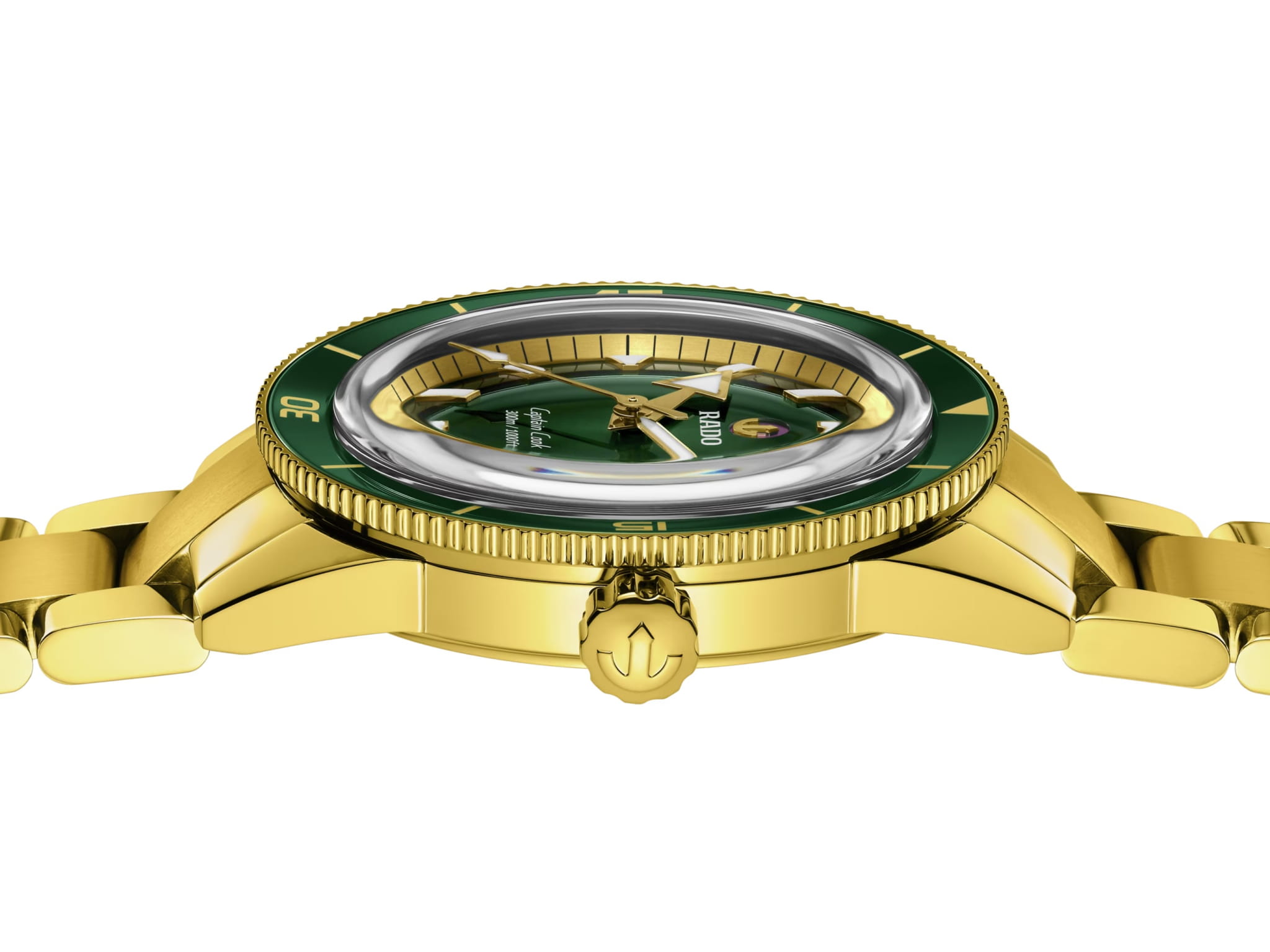 Rado Rado Captain Cook Automatic R32136323 мужские часы зеленый циферблат на запястье